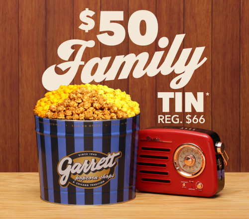 Three-Way Split Family Tin with Pumpkin Spice CaramelCrisp