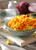 Buffalo Ranch in a bowl with ingredients  in the background