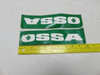 Vintage Ossa Stickers Green Motorcycle (pair) decal