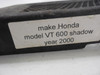 Honda VT 600CD Shadow 19031-MZ8-K00 GRILLE, RADIATOR Radiator Shroud