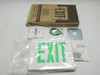 Dual-Lite SESGWE Sempra Die Cast Exit Sign, Single Face, Green Letter Color, Whi