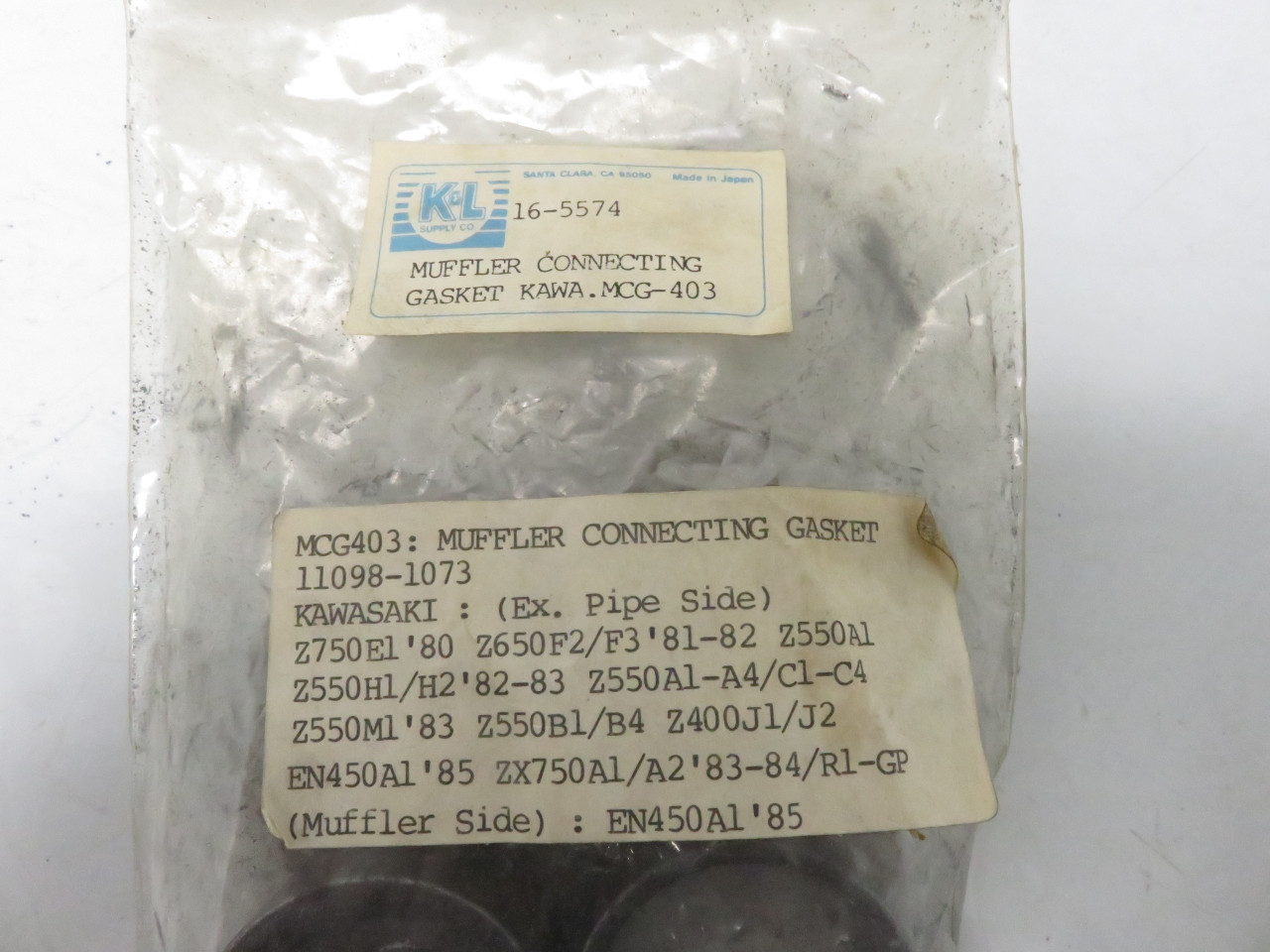 Kawasaki ZX750 EN450 11098-1073 Muffler Connecting Gasket K & L Tool