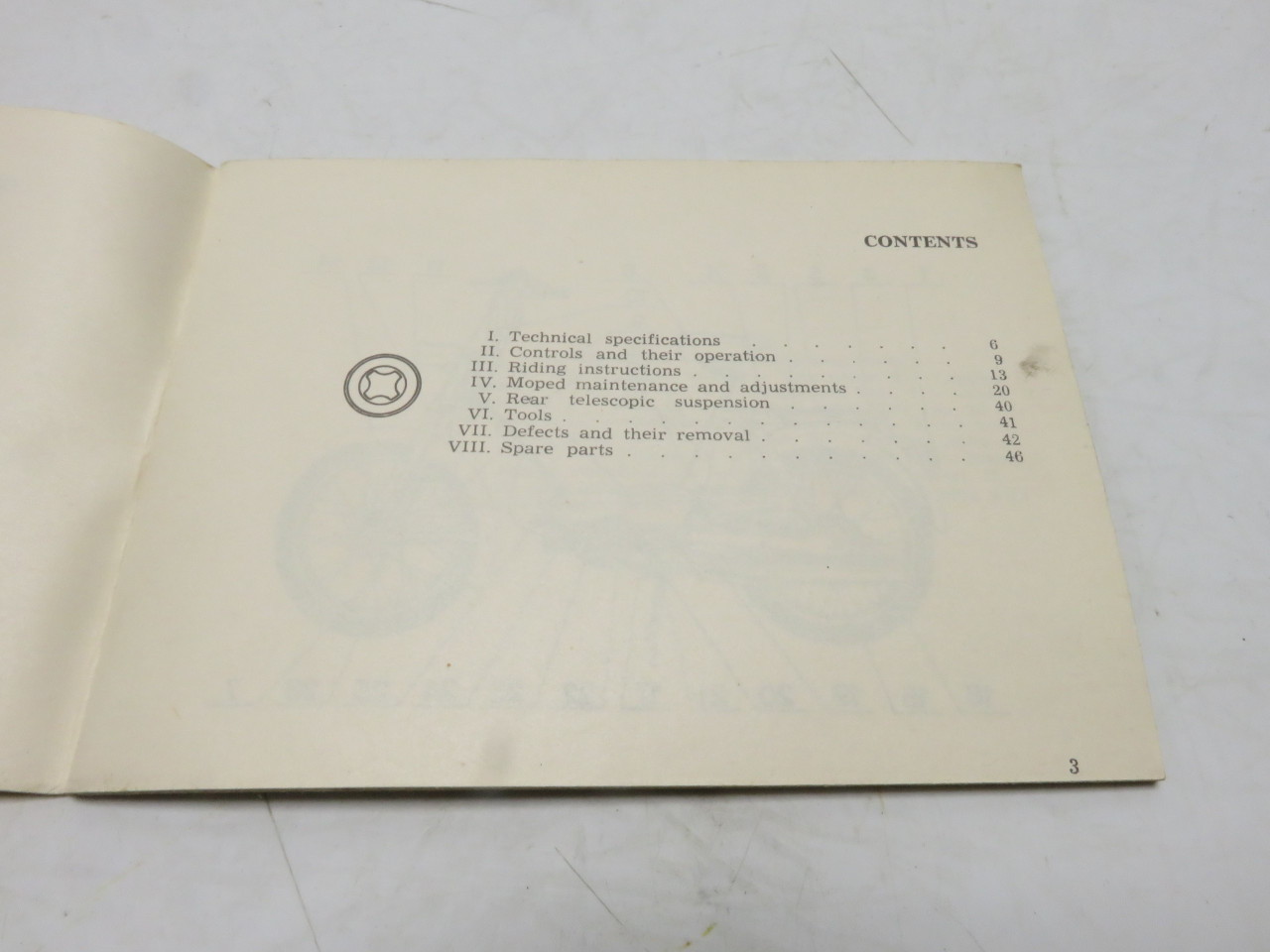 Babette Moped Owners Manual Model 207/100