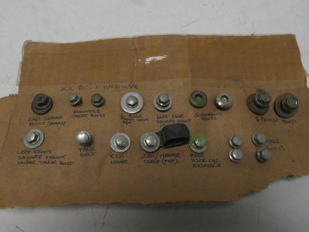 Kawasaki KX80 85 100 2000 miscellaneous Nuts Bolt Screws Fasteners Washers