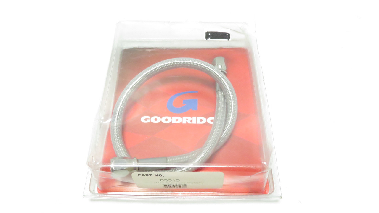 Motorcycle Brakes Goodridge Universal Clear Coat Brake Hose with Stainless Steel Ends - 15in. 83315