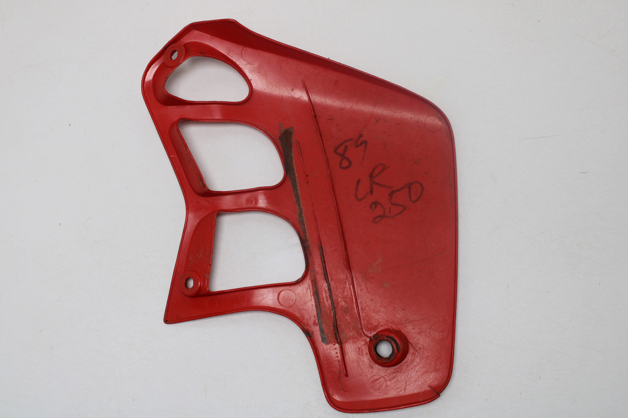 Honda CR250 1989 Left Side Radiator Shroud Scoop Plastic Stock OEM