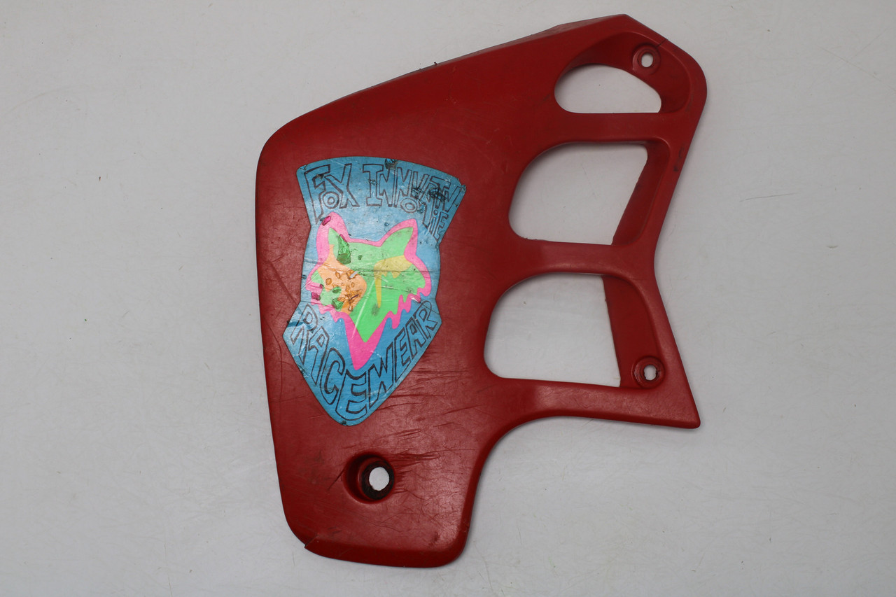 Honda CR250 1989 Left Side Radiator Shroud Scoop Plastic Stock OEM