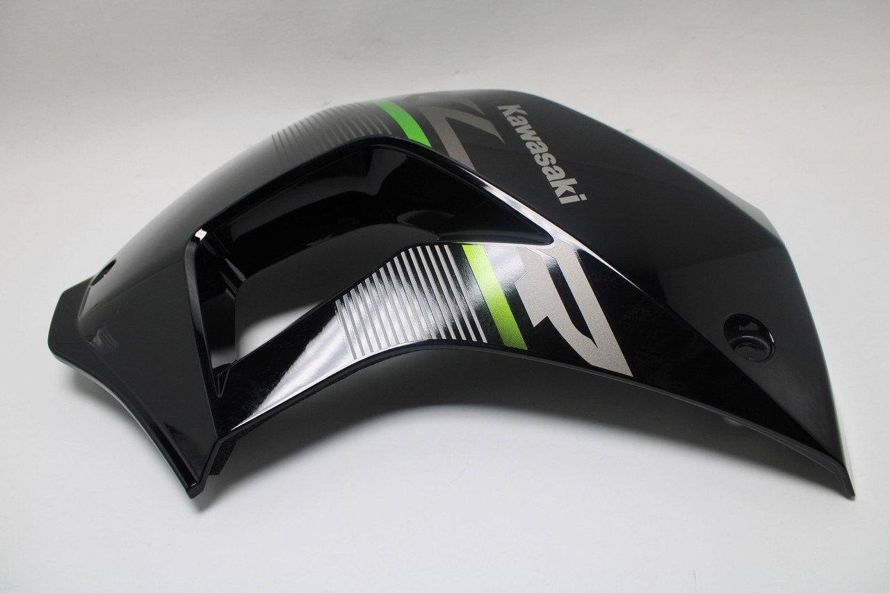 Kawasaki KLX650 Right Side Upper Cowling Black Green