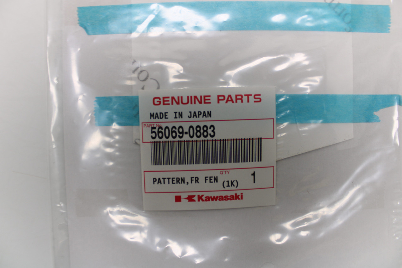 Kawasaki VN900C 2011 56069-0883 PATTERN,FR FENDER Black Decal