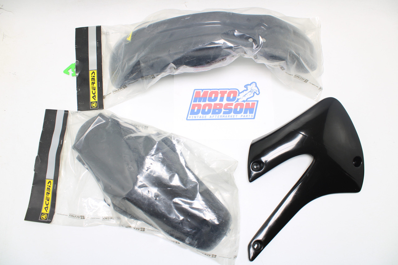 Acerbis/UFO Fenders and Radiator Shroud Black for 2003-2005 Kawasaki KX85
