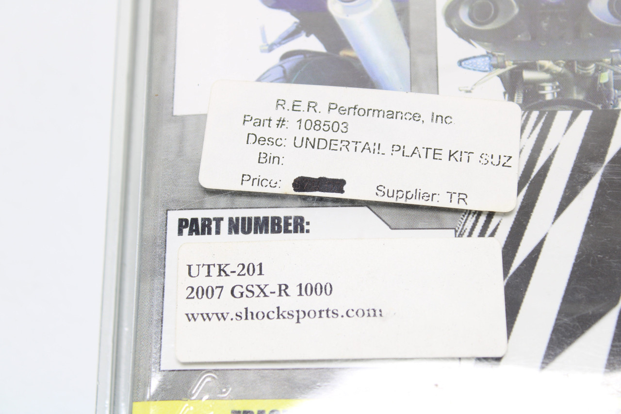 Shock Racing Undertail Plate Kit 108503 UTK-201 Suzuki GSX-R 1000