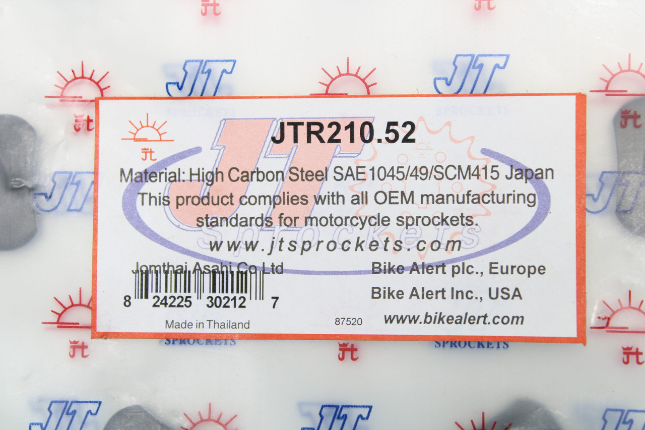 Honda CR125 250 250F 450F 500 1983-2021 JT 52 Tooth Rear Sprocket JTR210.52