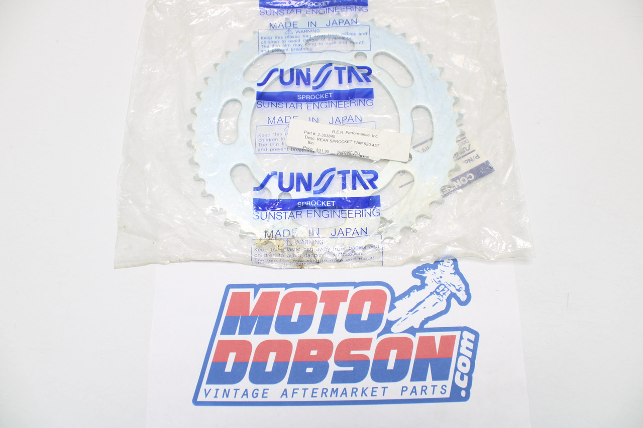 Yamaha Warrior Banshee 1987-1988 SunStar 45 Tooth Rear Sprocket 2-353845