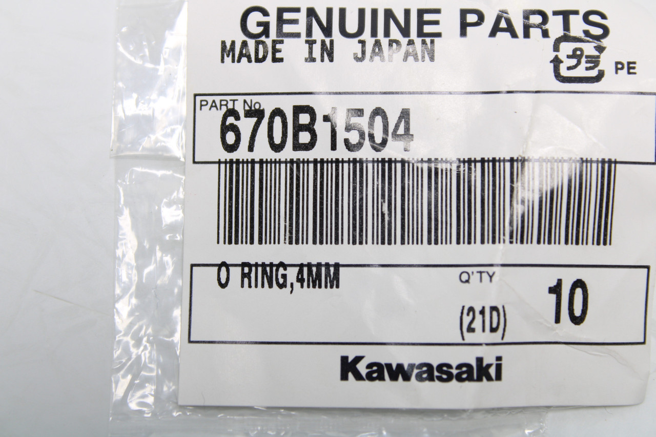 Kawasaki 670B1504 O RING KT250 KZ750 KLR650 NINJA 600R KLX650