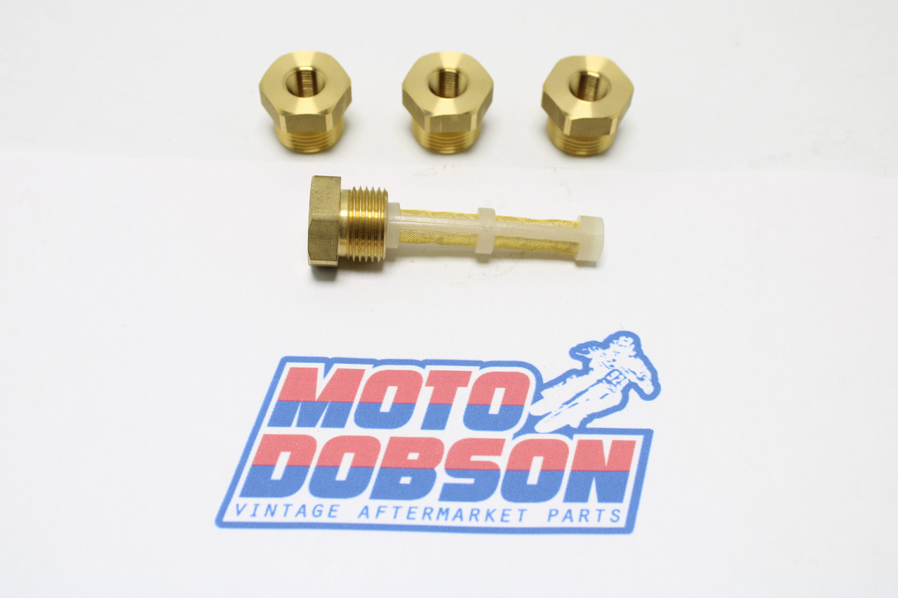 Triumph BSA Norton Petcock Fuel Strainer with 3 Nuts Lot