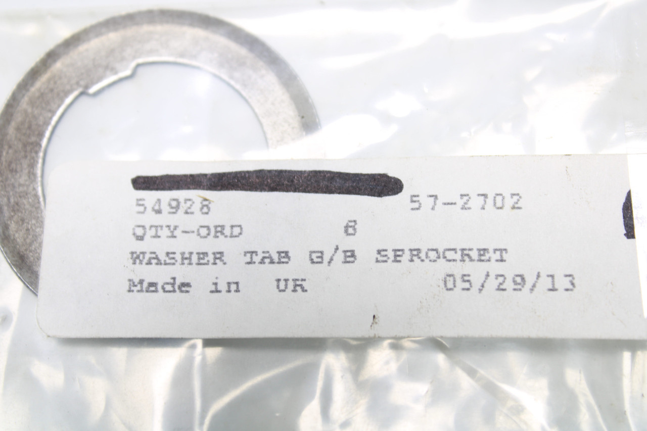Triumph/BSA Gearbox Nut Tab Washer 57-2702 C15 B40 A7 A10 A50 A65