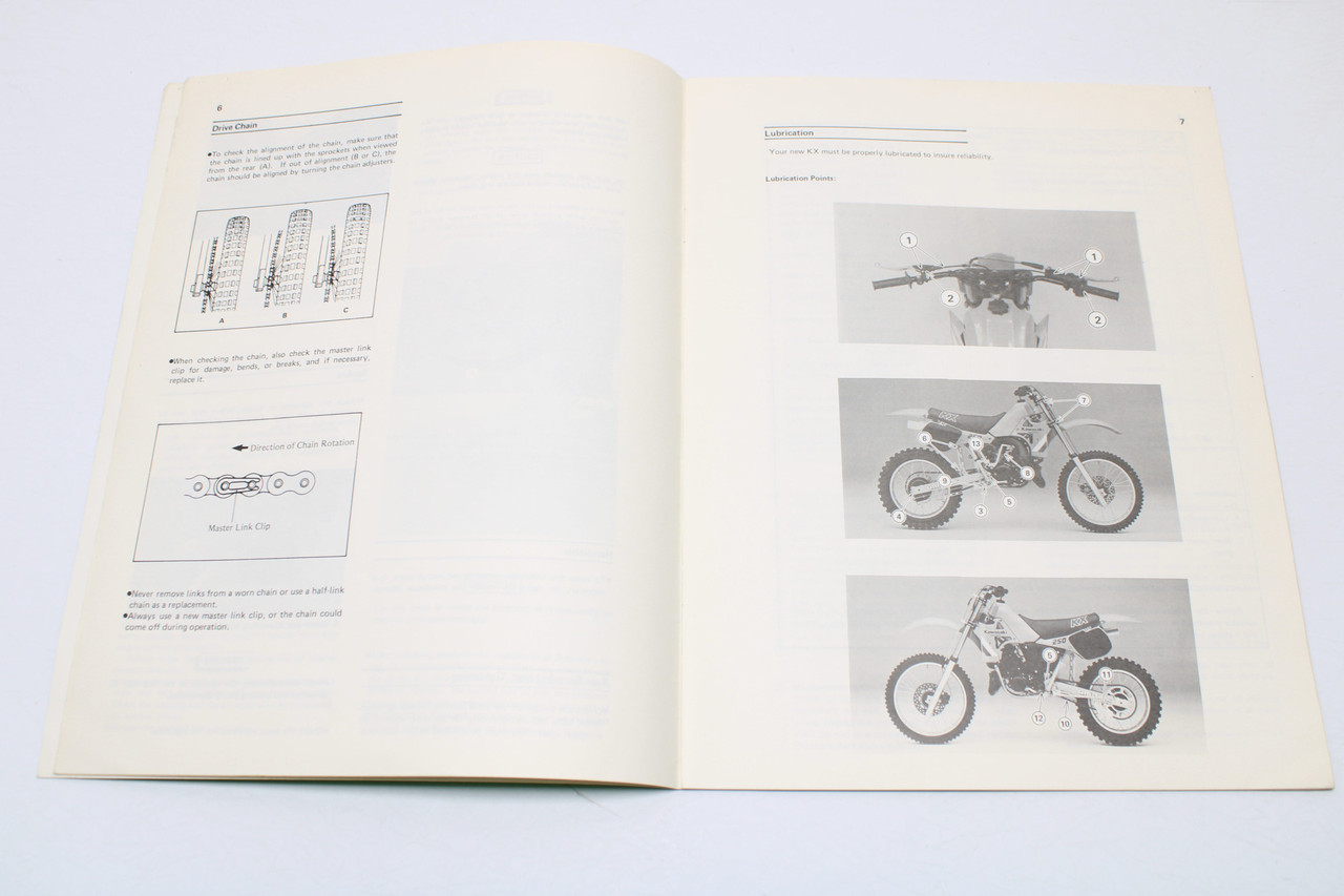 Kawasaki 99920-1306-01 TUNING MAN KX125D1 Manual