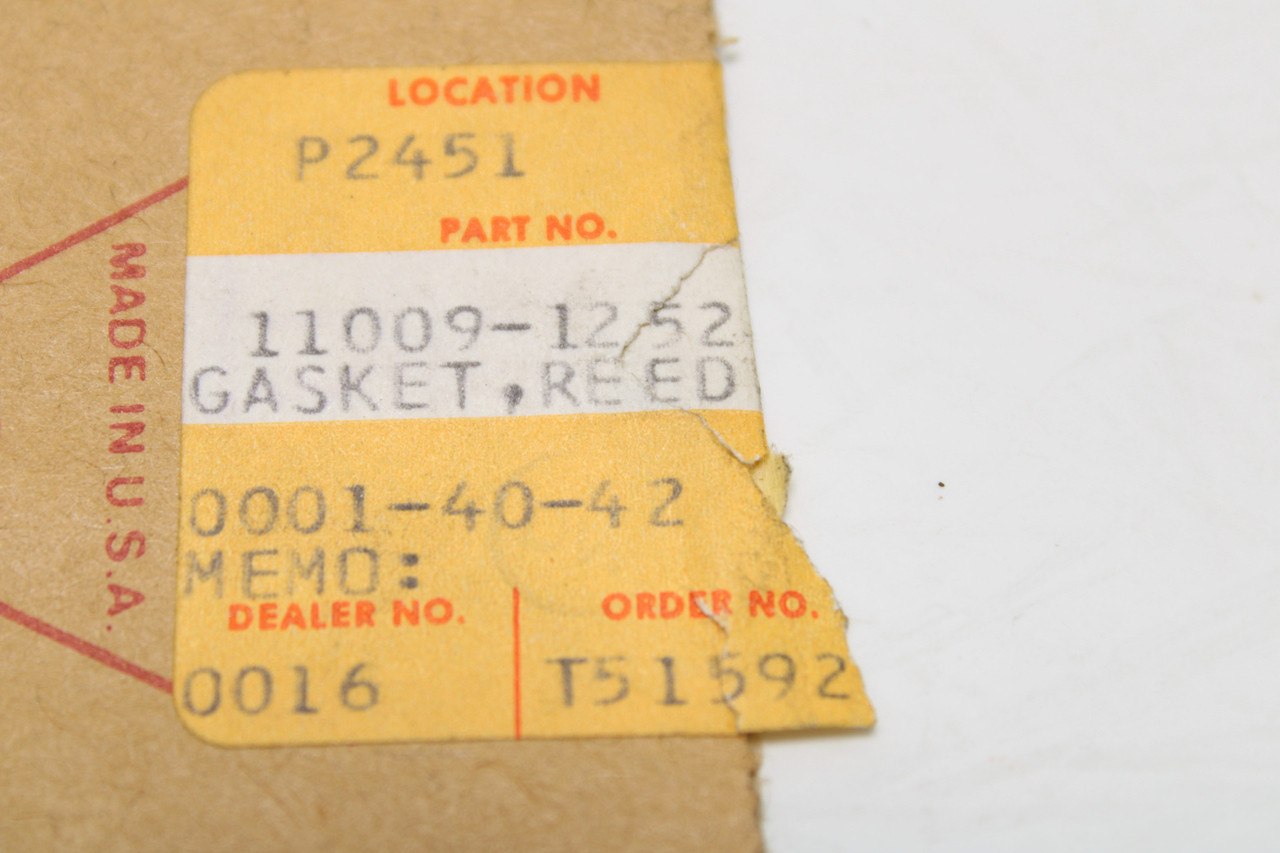 Kawasaki 11009-1252 GASKET,REED VALVE 1988-1991 KX250 500