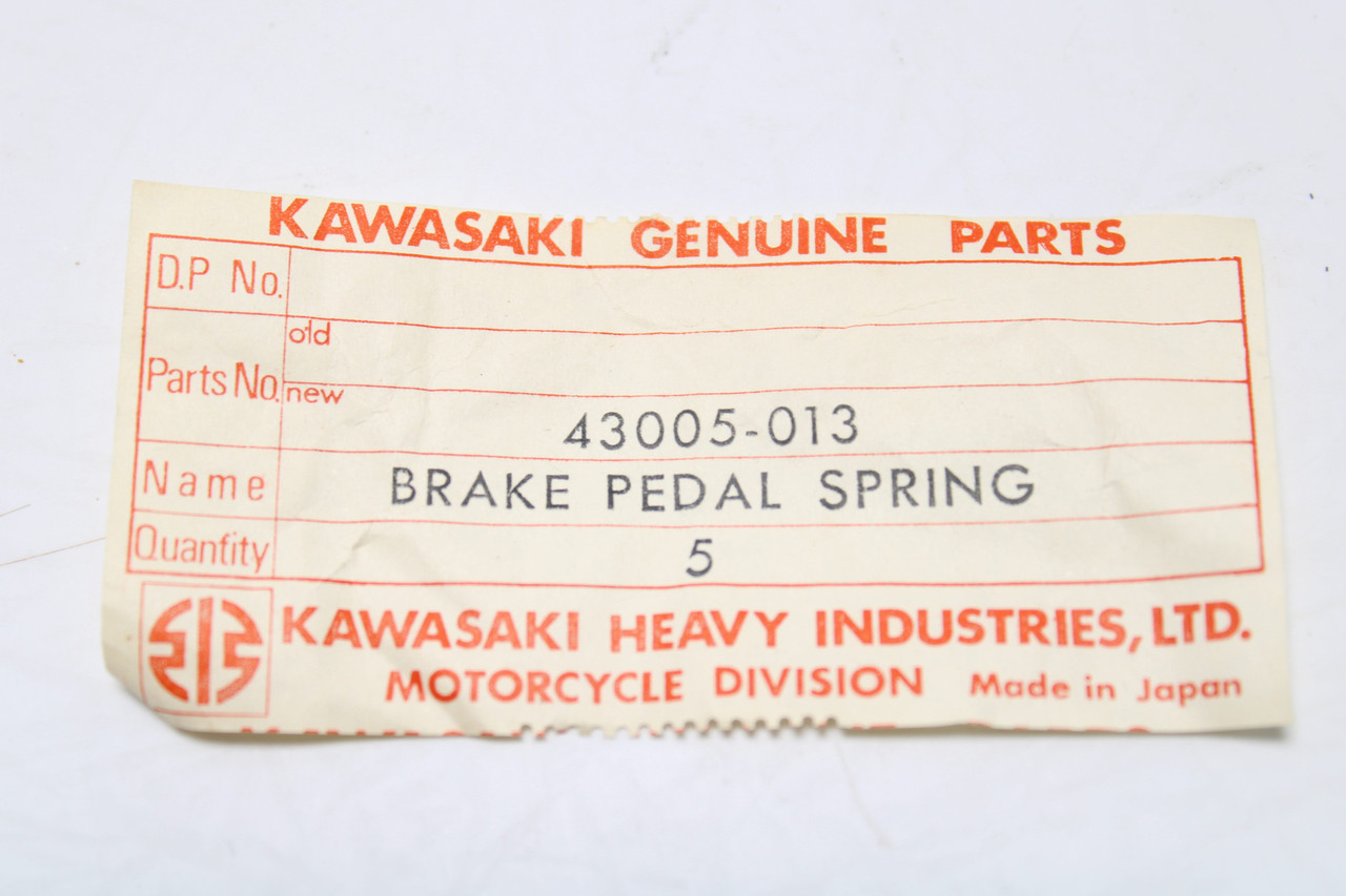 Kawasaki Big Horn F5 F8 F9 43005-013 SPRING-BRAKE PEDAL