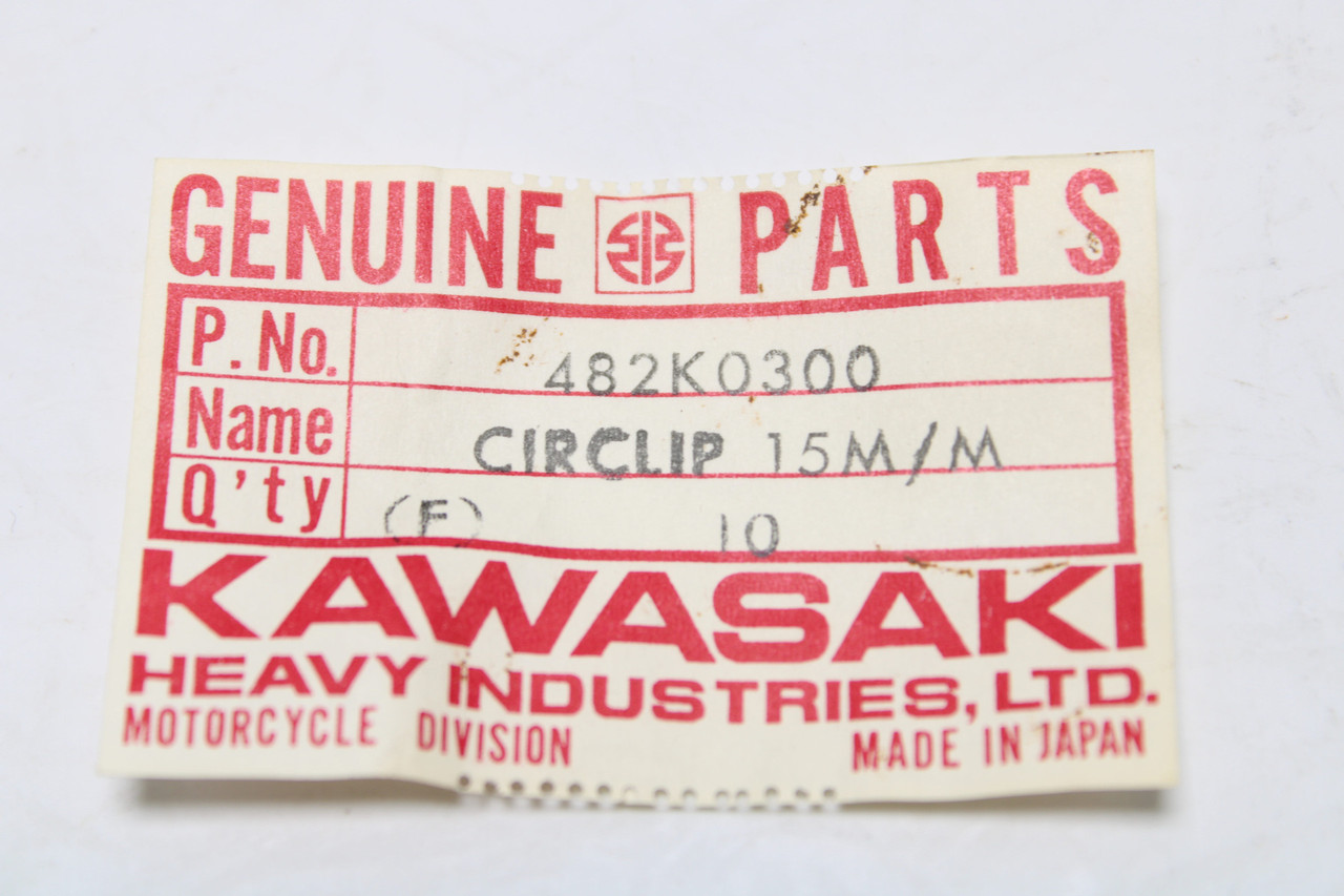 Kawasaki A1 A7 W1SS 482K0300 CIRCLIP 15MM