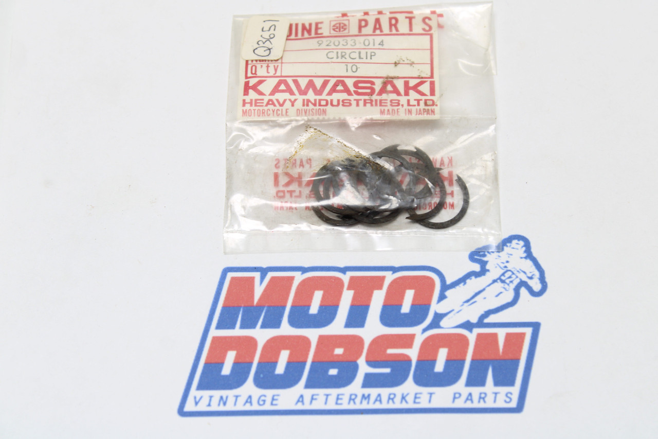 Kawasaki KE100 KD80 G3SS KM100 92033-014 CIRCLIP (10 pcs.)