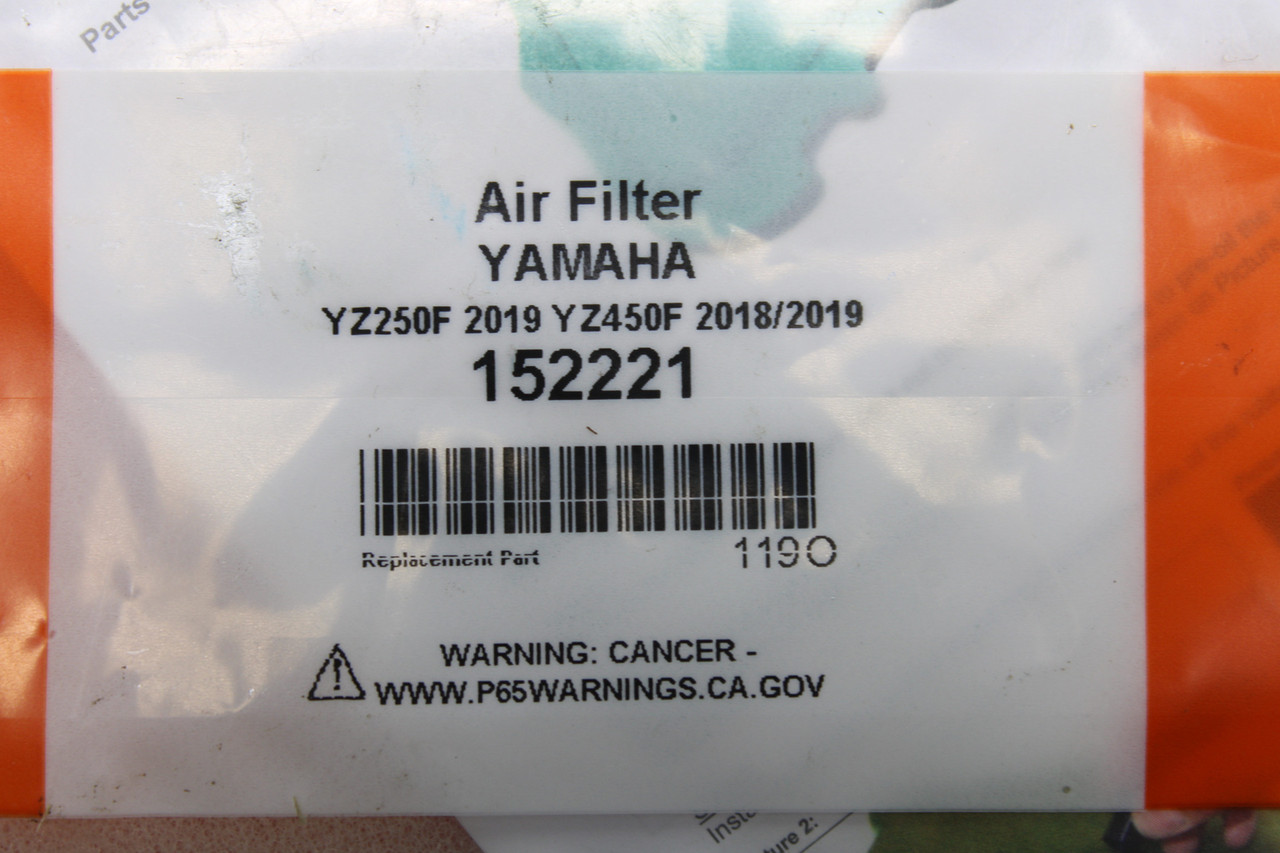 Twin Air Yamaha YZ250F 2019 YZ450F '18/'19 152221 Air Filter