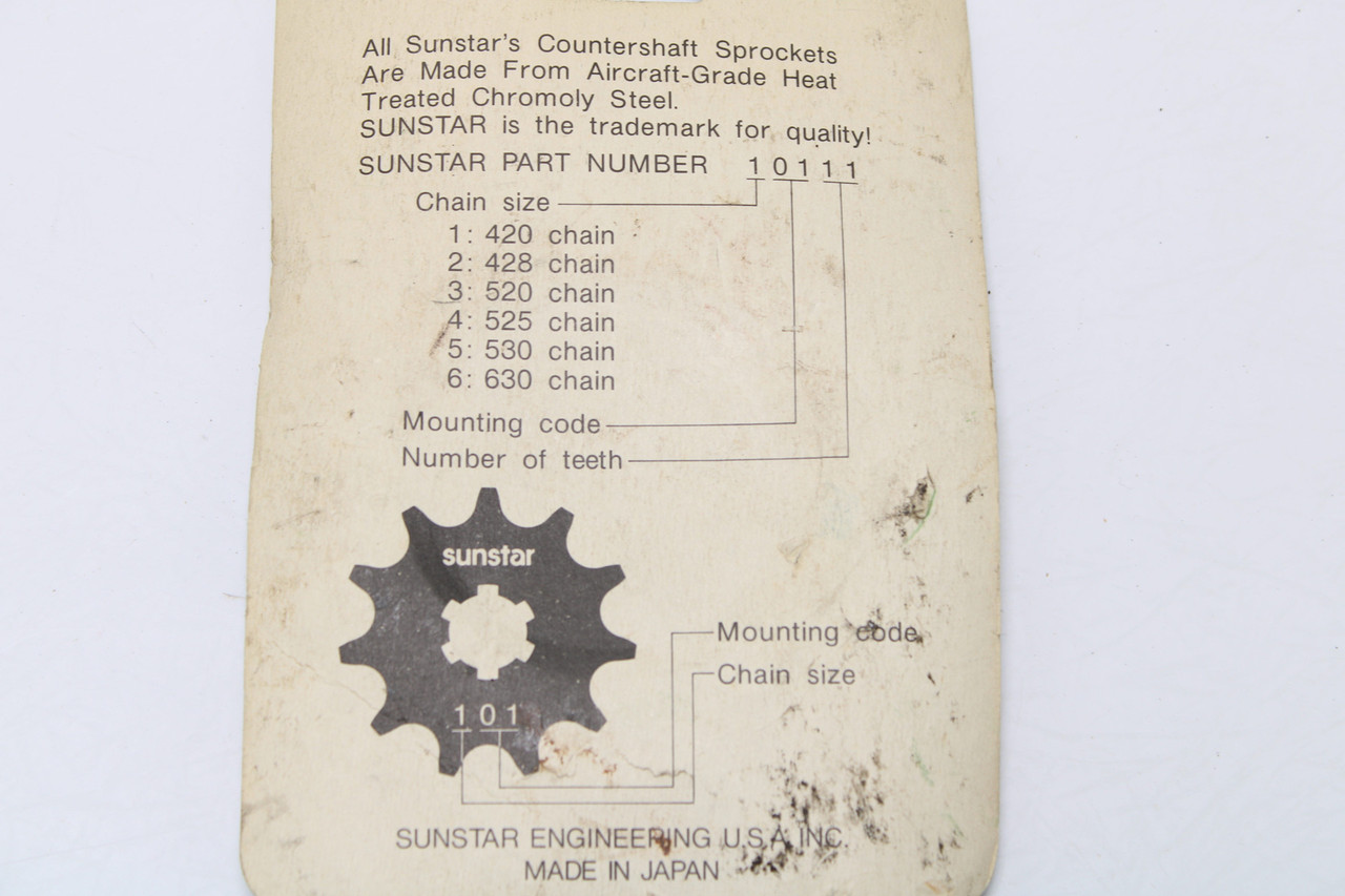Sunstar Steel Countershaft Front Sprocket 630 15T 61015