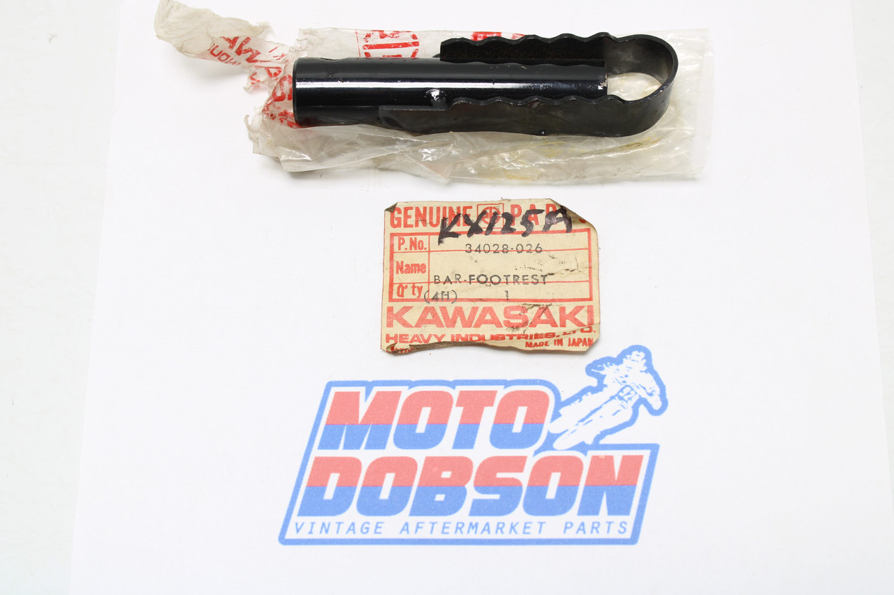 Kawasaki KX400 KX125 KX250 34028-026 BAR,FOOTREST,R.H