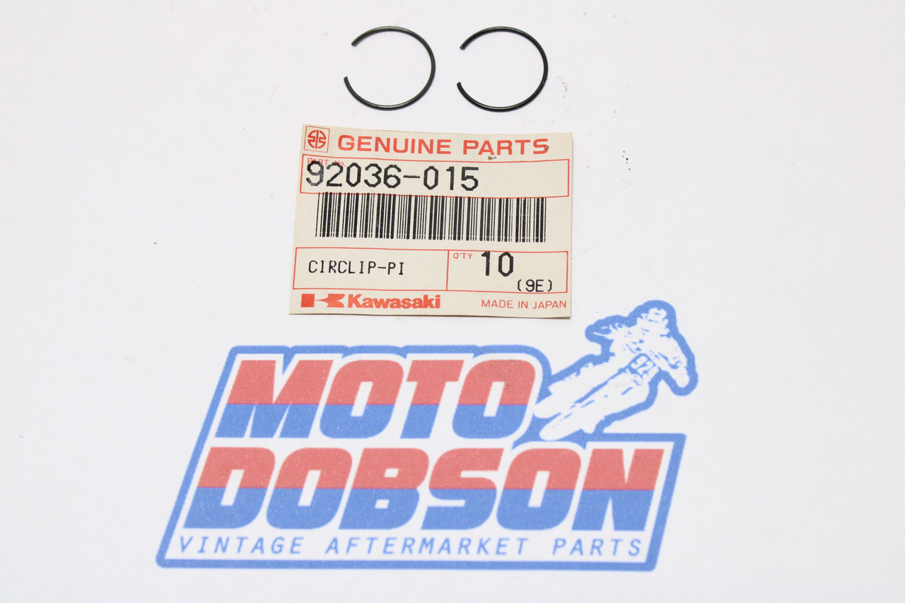 Kawasaki KDX250 KXT250 KT250 92036-015 PISTON PIN CIRCLIP (Sold as a pair)
