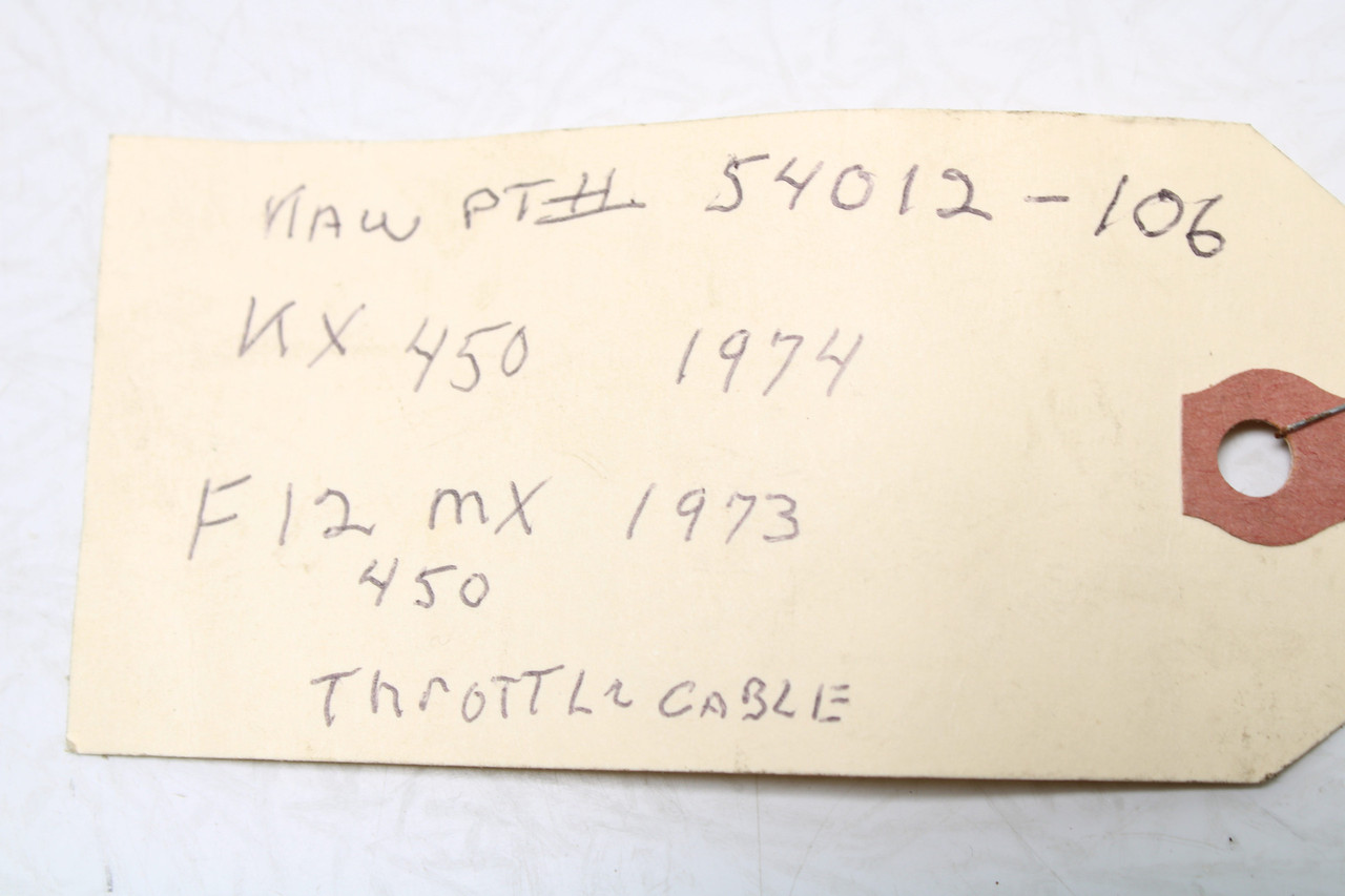 Kawasaki KX450 1974 F12MX 1973 54012-106 CABLE,THROTTLE
