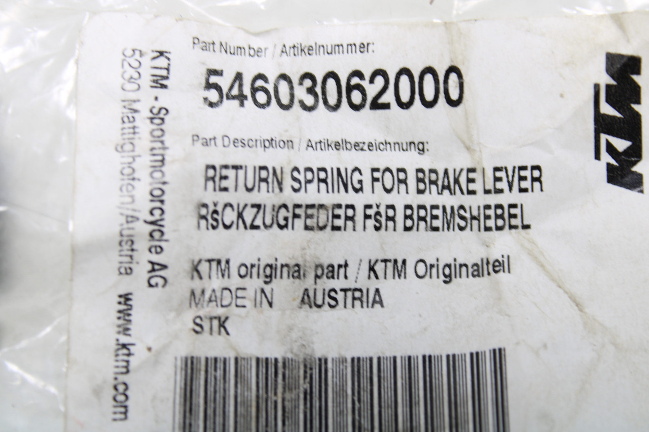 KTM Super Enduro 950/690/1190 54603062000 Brake Lever Return Spring