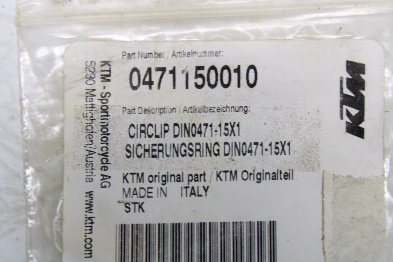 KTM 450 SX 2020 0471150010 CIRCLIP DIN0