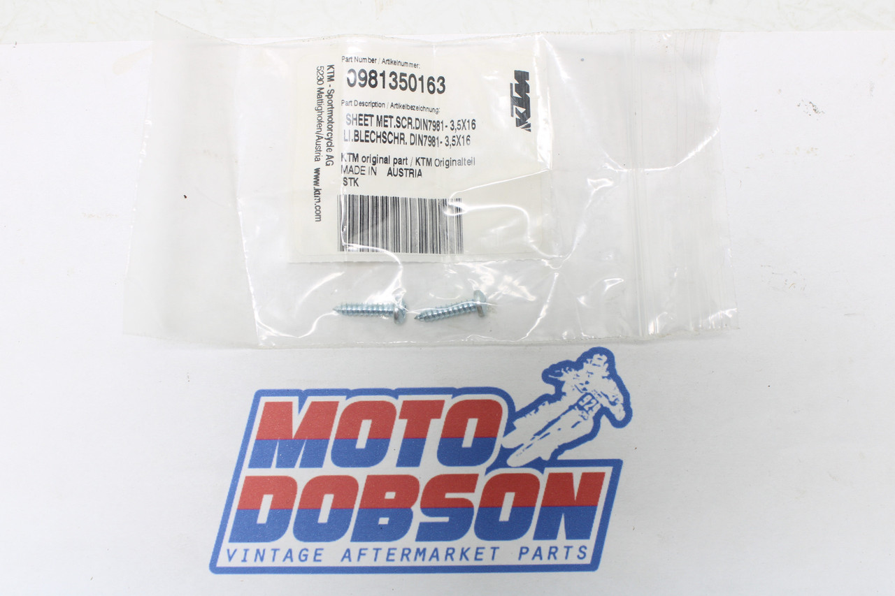 KTM 50 SX JR SR Mini 0981350163 SHEET MET. SCREW (Sold as Pair)
