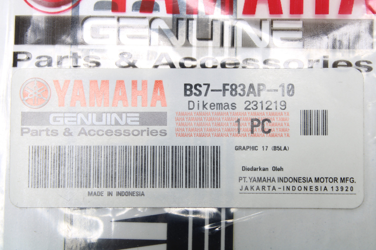 Yamaha YZFR3 2020-2021 BS7-F83AP-10-00 Decal