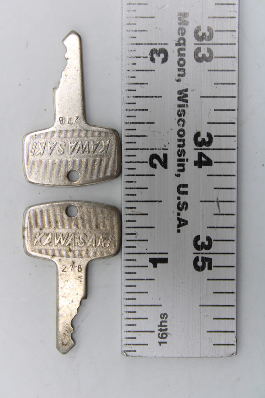 Kawasaki Key Number 278 Sold As a Pair