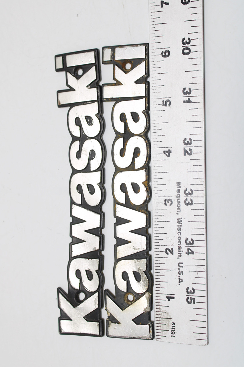 Kawasaki KZ Series Fuel Tank Emblems Stock OEM Sold As a Pair