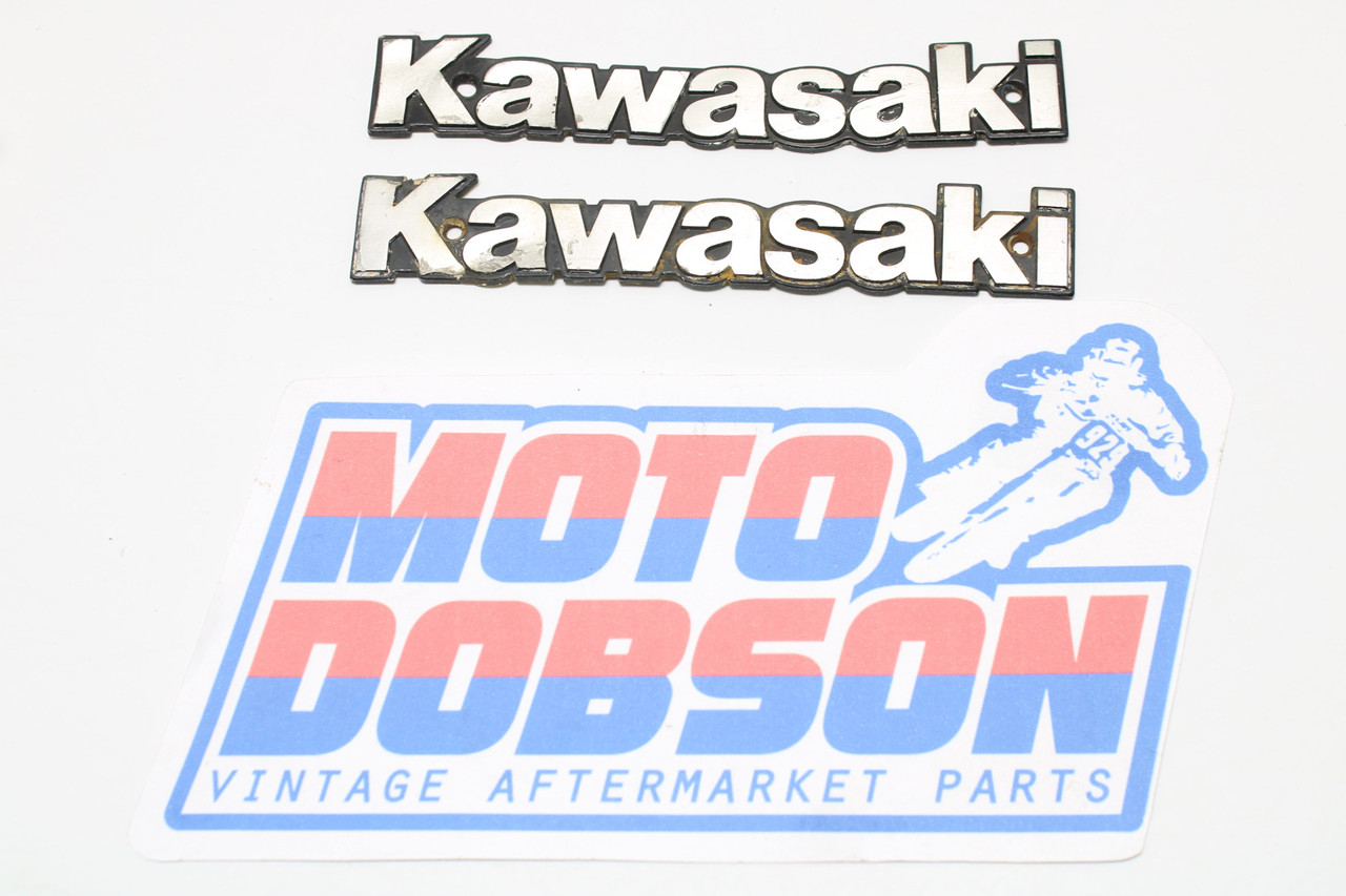 Kawasaki KZ Series Fuel Tank Emblems Stock OEM Sold As a Pair