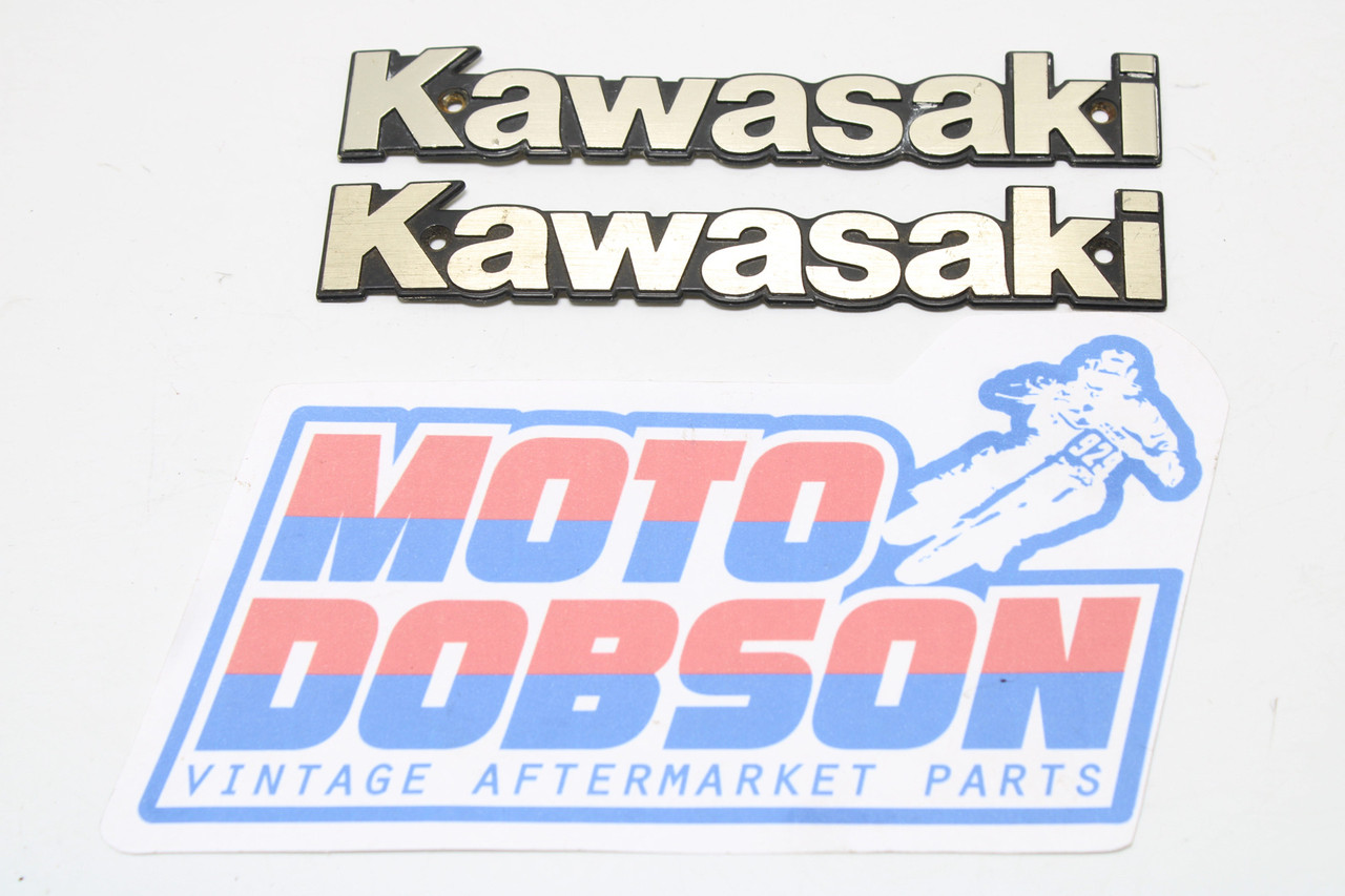 Kawasaki KZ Series Fuel Tank Emblem Badge Genuine OEM Sold As a Pair