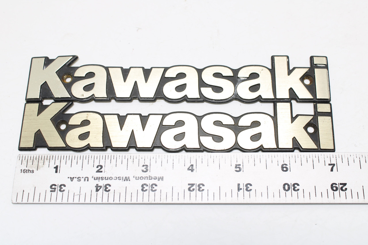 Kawasaki KZ Series Fuel Tank Emblem Badge Genuine OEM Sold As a Pair