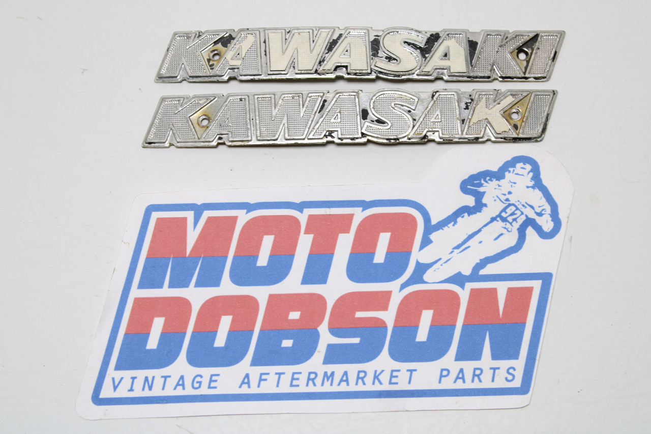 Kawasaki KZ Series Fuel Tank Emblem Genuine OEM Sold AS A Pair