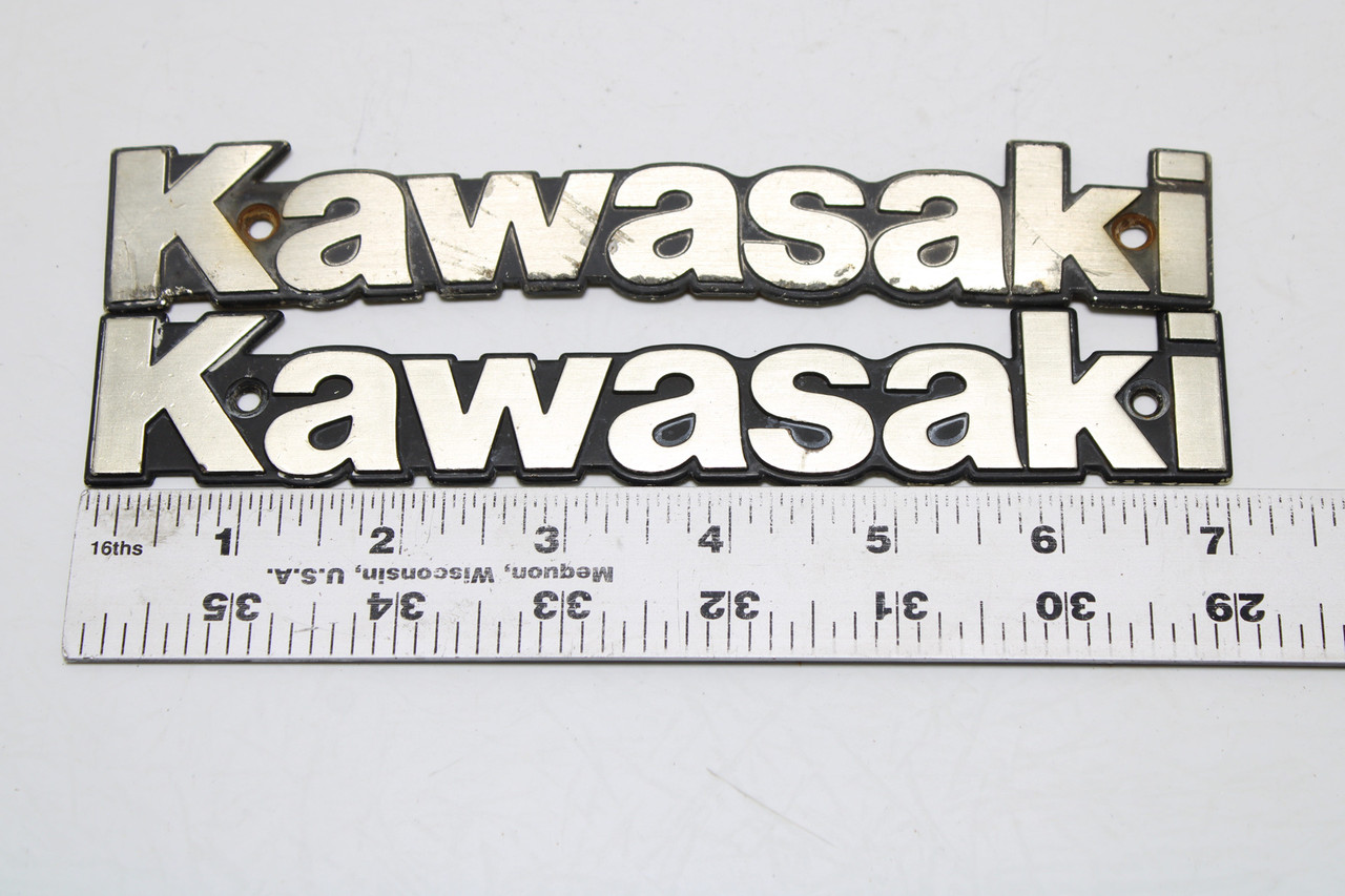 Kawasaki KZ Series Gas Tank Emblem Genuine Stock OEM Sold AS A Pair