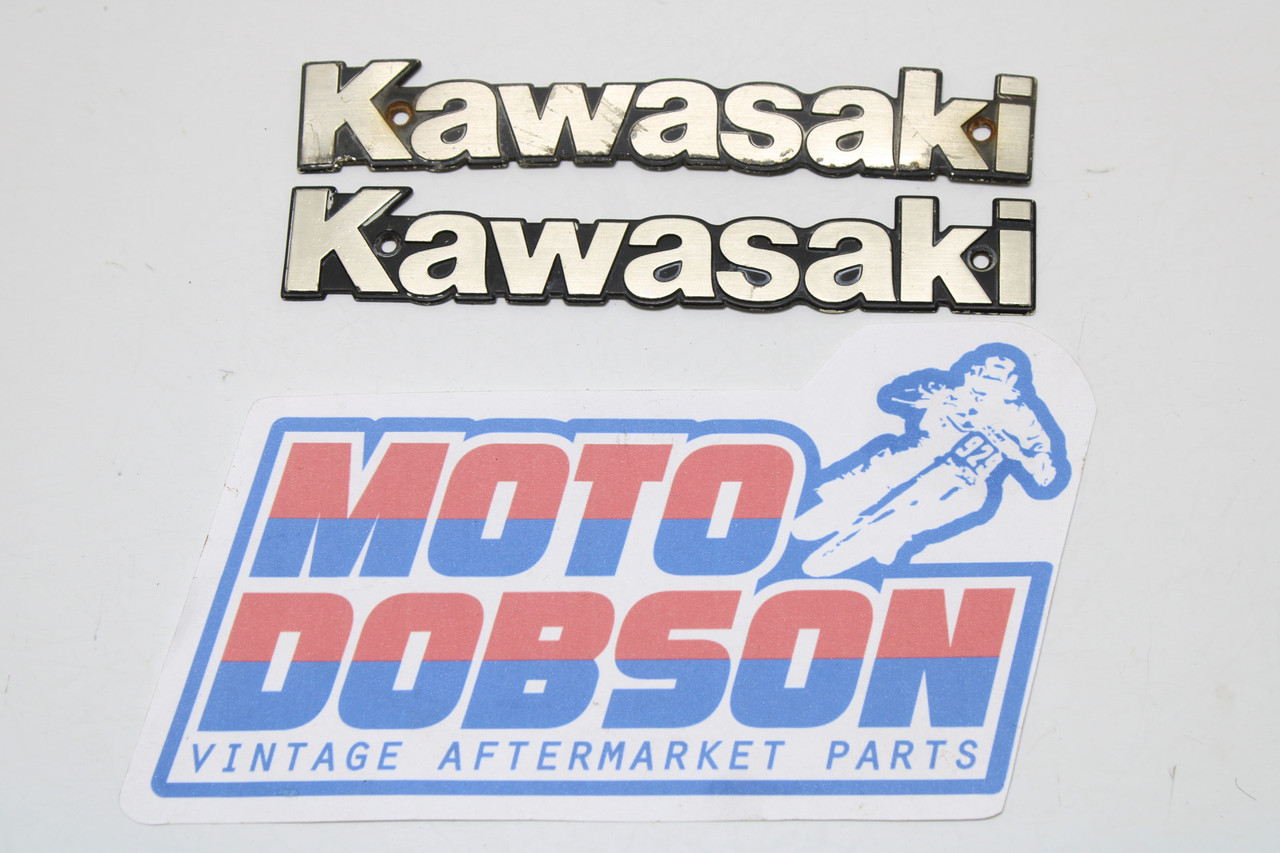 Kawasaki KZ Series Gas Tank Emblem Genuine Stock OEM Sold AS A Pair