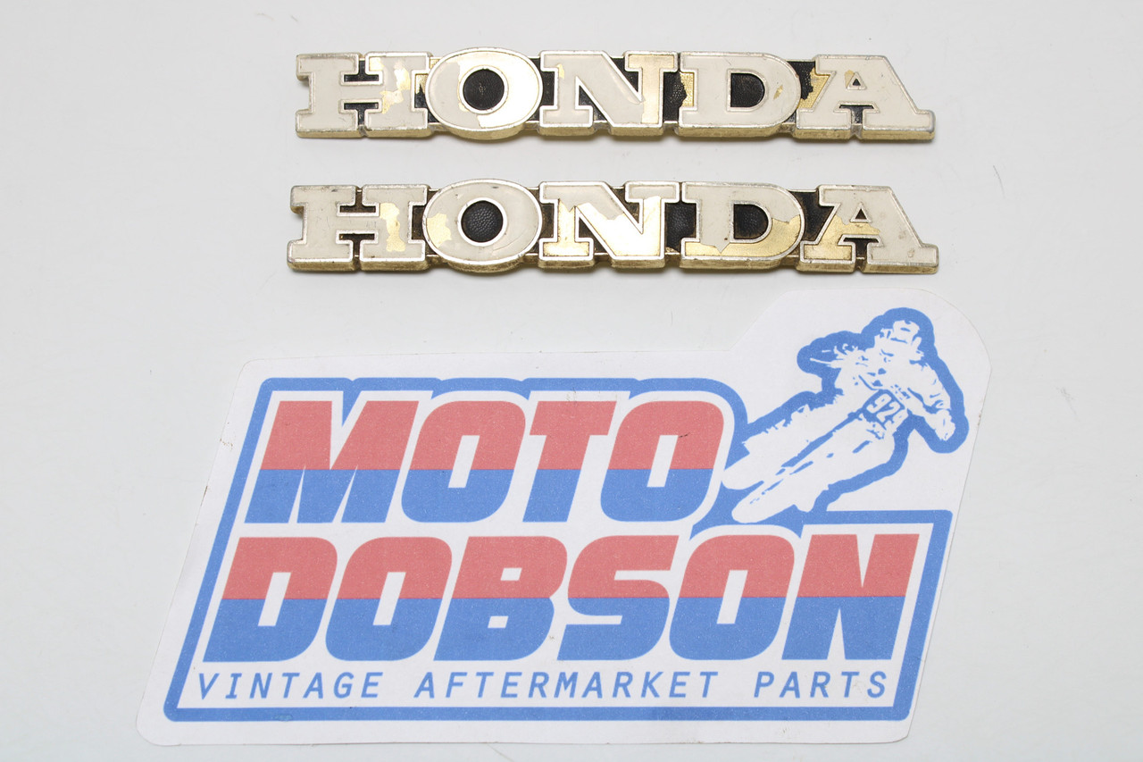 Honda CB CX GL Series Fuel Tank Emblems Stock OEM Genuine Sold As a Pair