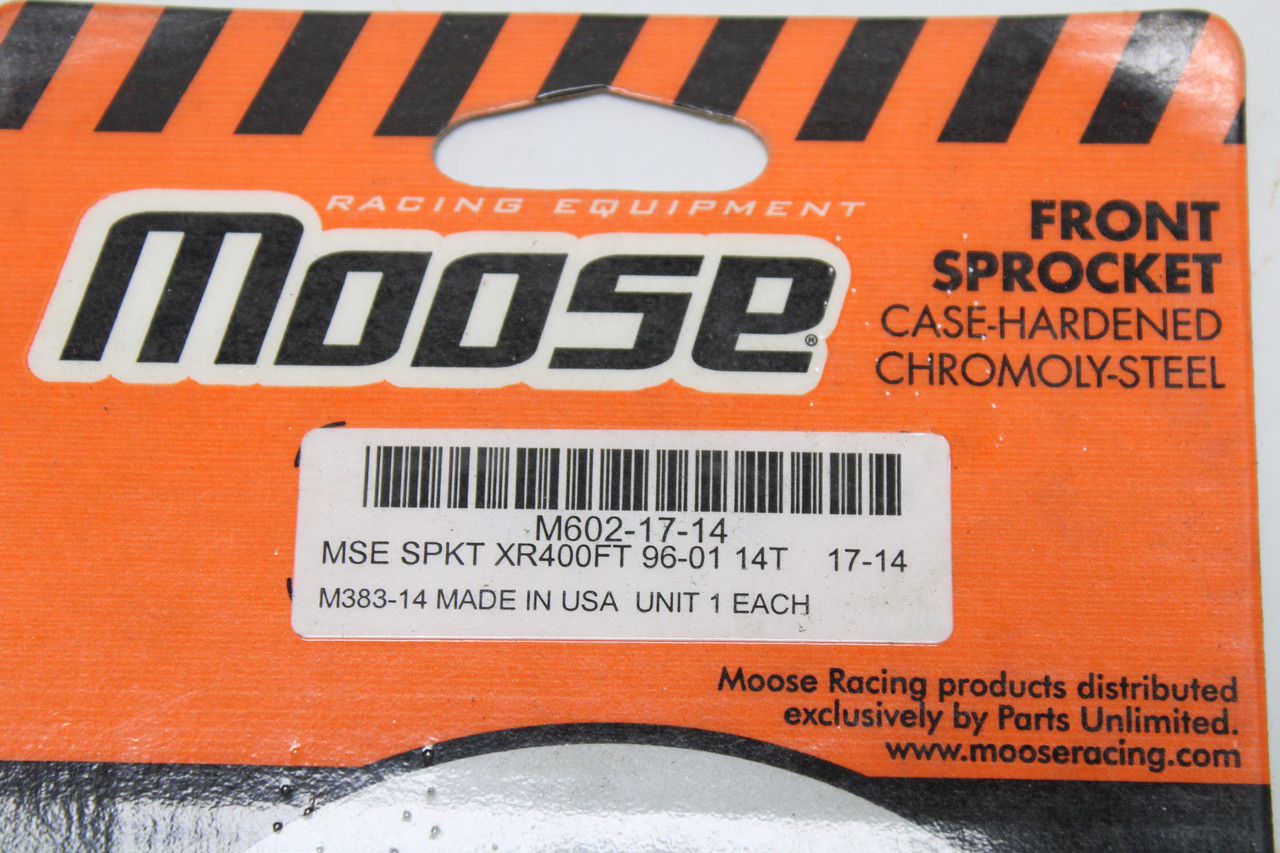 Honda XR400R 1996-2004 14 Tooth Moose Front Sprocket M602-17-14