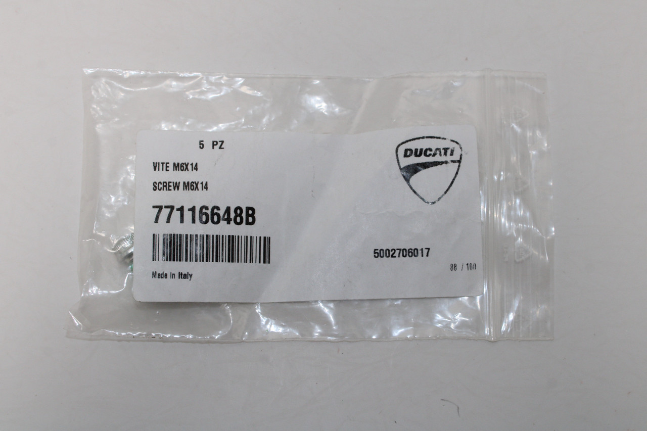 Ducati XDiavel Monster 1200 77116648B Screw M6X14 Two Pack