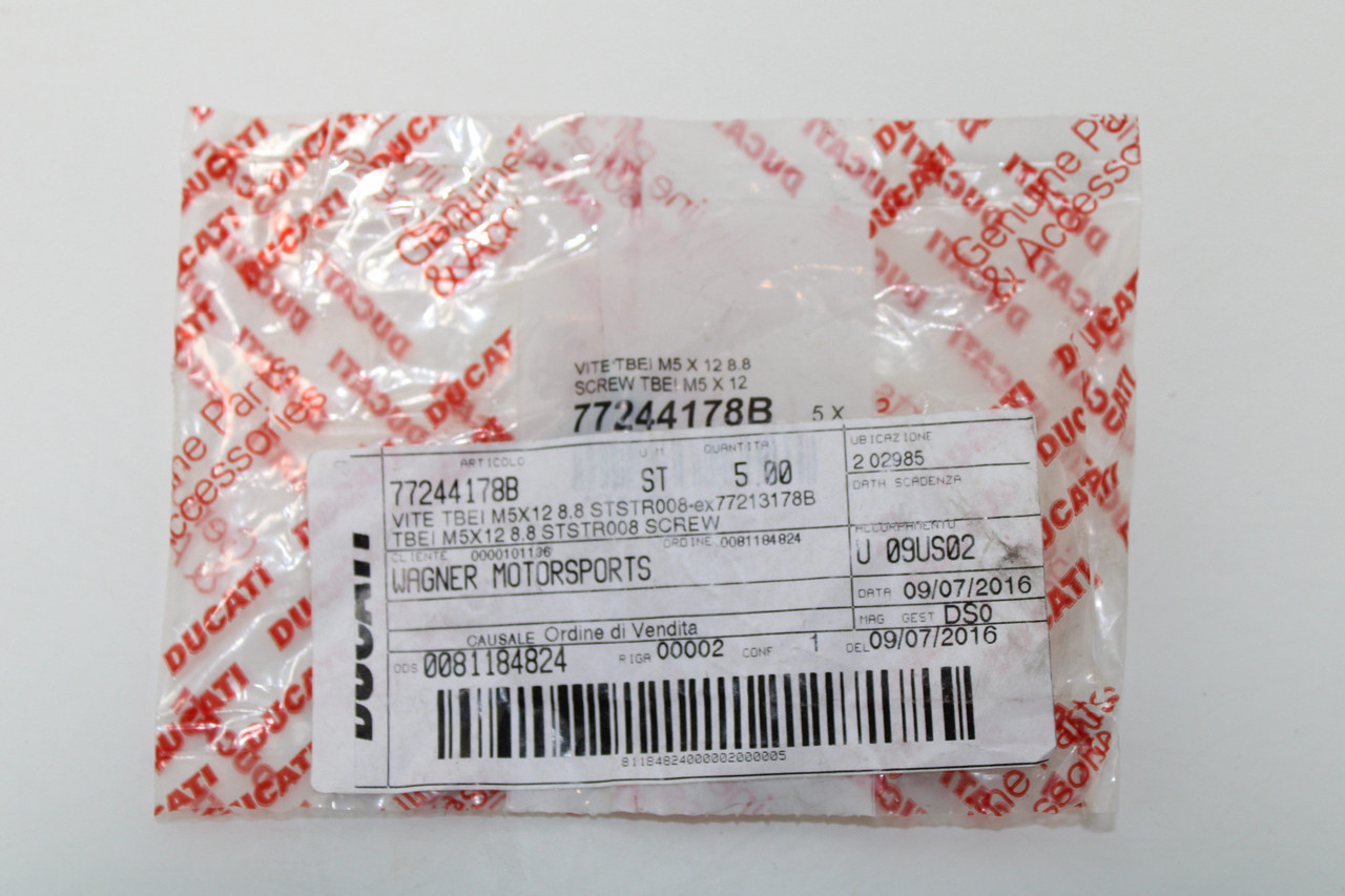 Ducati Multistrada 1100 Monster 1200 R 77244178B Screw