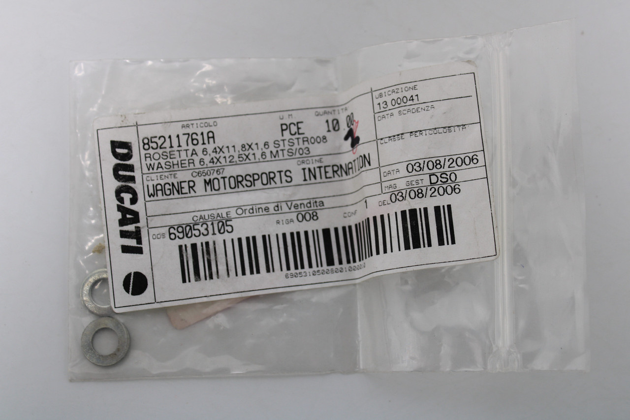 Ducati Mutlistrada 1100 Monster 1000 85211761A Washer 2 Pack