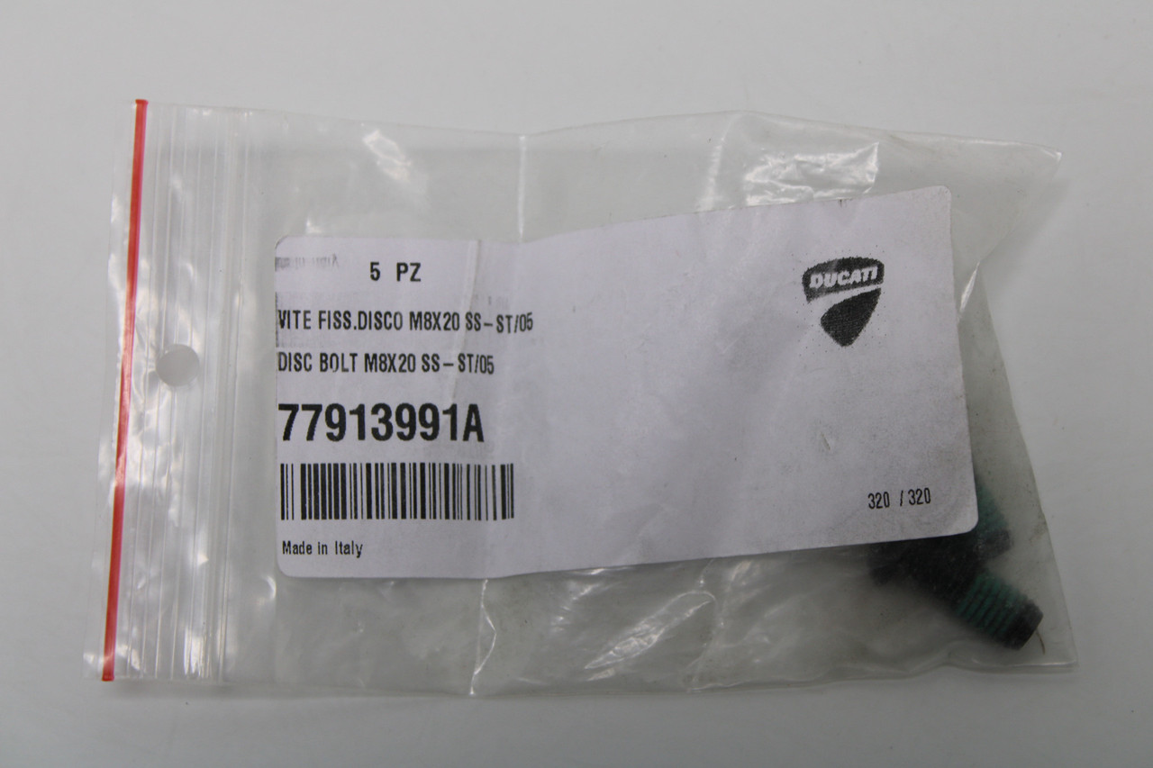 Ducati GT 1000 Sport 1000 77913991A Disc Bolt, Pair