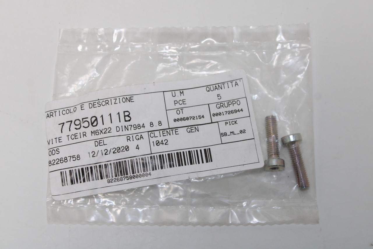 Ducati Monster 400 620 695 77950111B Screw Sold as Pair