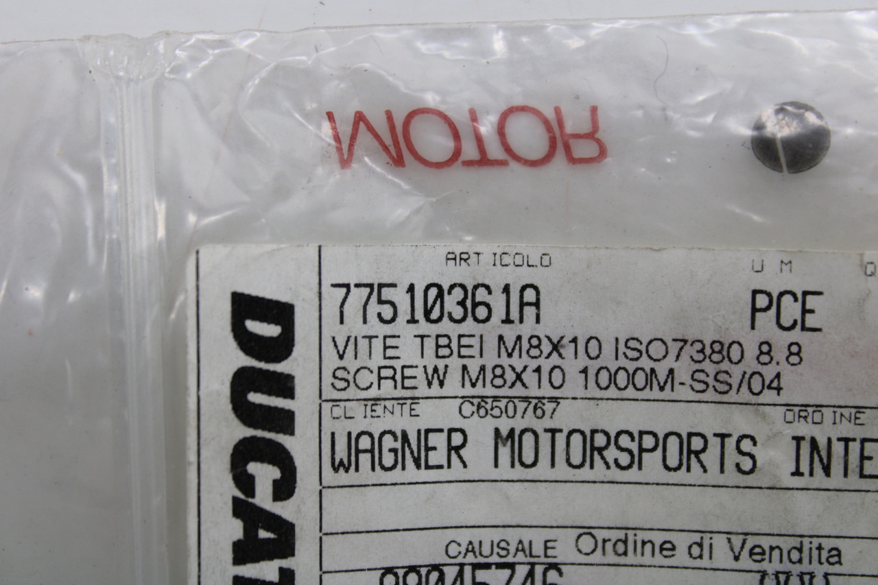 Ducati Scrambler 800 77510661B 77510361A Screw M8X10 QTY Of 2